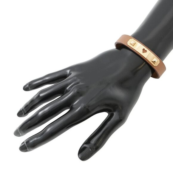 HERMES As de Coeur Bracelet Size T2 Swift Leather Gold - Picture 1 of 14